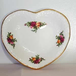 Vtg. Royal Albert  heart shape tray.